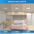 thumbnail image 5 of ETL/ES 16'' LED Flush Mount Ceiling Light, Tunable 16W/22W/30W & CCT 2700K-3K-3500K-4K-5K, 2250LM, Modern Ceiling Light Fixture, Dimmable Fixture for Bedroom Bathroom Hallway Kitchen (3), 5 of 8