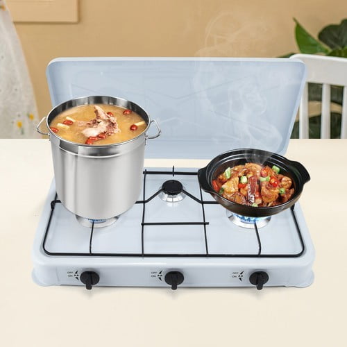 59*32*7cm 3 Burner Iron Gas Stove Gas Cooktop W/ A Windshield For Restaurants,Frying and Boiling