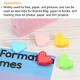 thumbnail image 5 of Uxcell Paper and Bag Clips,10Pack Heart Shape Clamps Snacks Bag Clips,Purple, 5 of 5