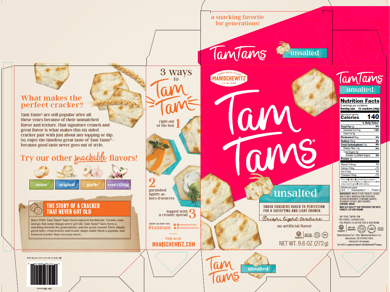 Crackers Manischewitz Tam Tam-Non Salés