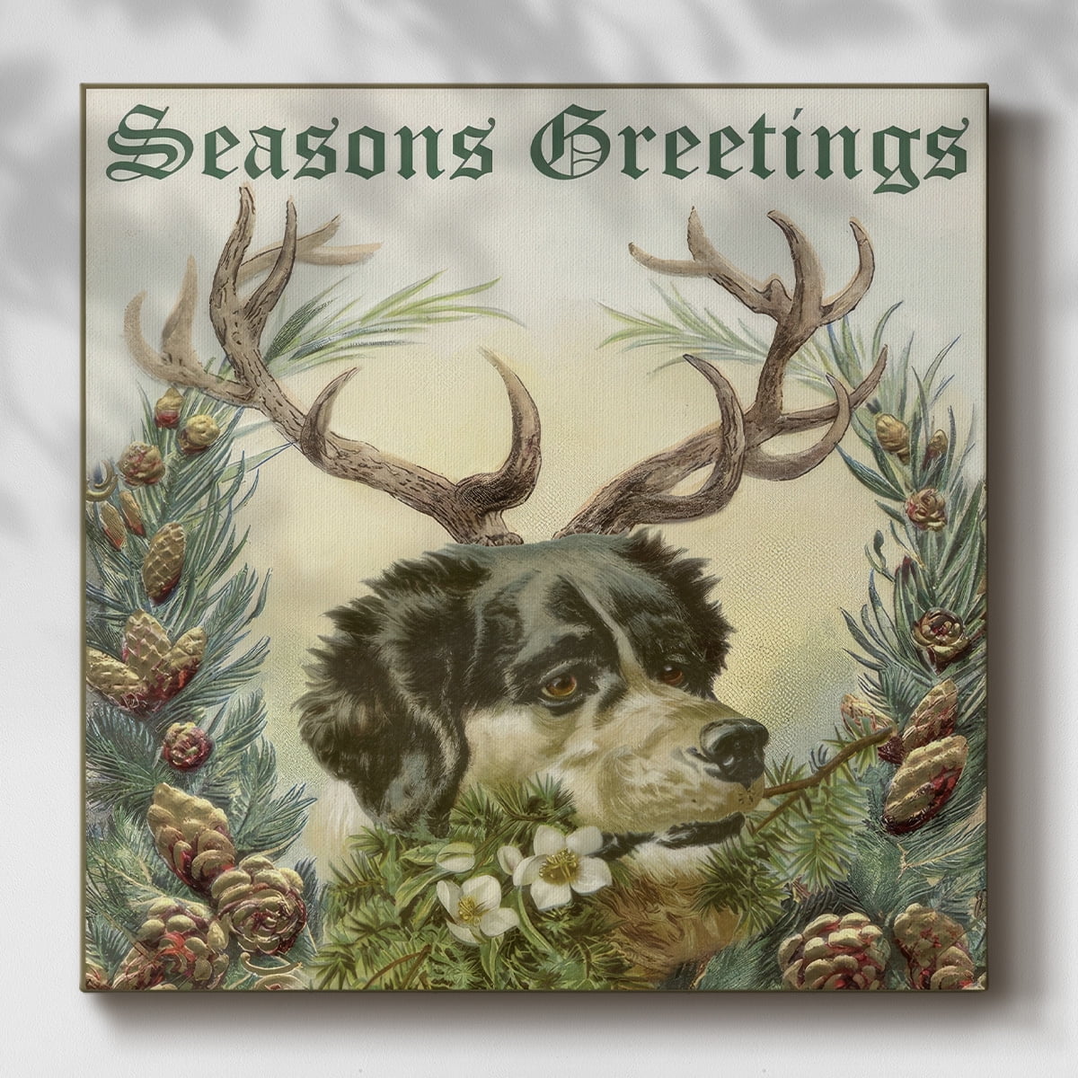 Reindog I- Gallery Wrapped Canvas