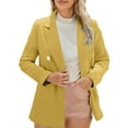 thumbnail image 2 of IMENGL Pocket long sleeve casual work coat lapel, Gold XL, Size M-3XL, 2 of 9
