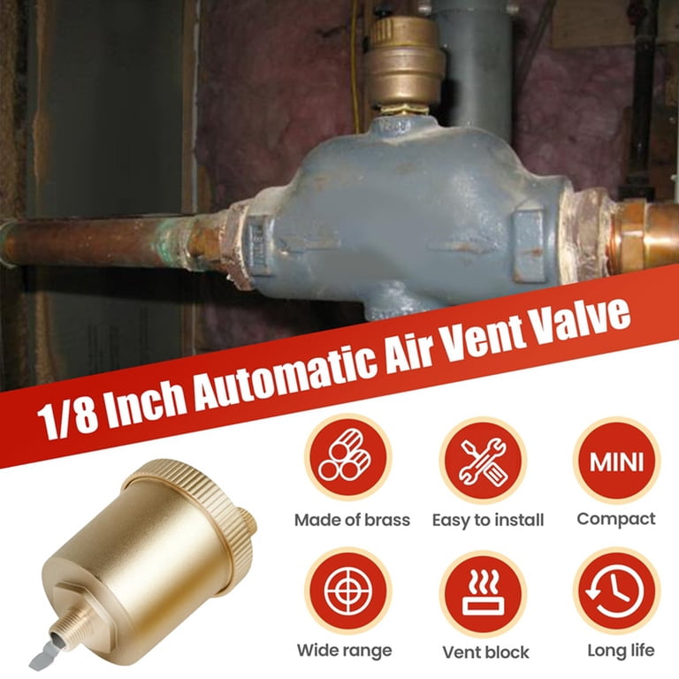 Lot 2 Valves Aération Automatiques Cuivre 1/8" - Évacuation Air Radiateurs