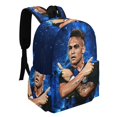 thumbnail image 2 of Lautaro Martínez-theme Backpack, Campus style schoolbag Bookbag with Adjustable Shoulder Straps And Large Zip Compartment, Unisex Travel Bags.42x30x15cm, 2 of 6