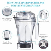 For Blender Pitcher 48oz Container, fit for A3500 A3300 A2500 A2300 X2 X3 X4 X5 V1200 Smart Blender, for X Series etc