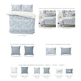 thumbnail image 4 of 6ix Tailors  Savannah Cornflower Blue 8 Piece Comforter Designer Set California King, 4 of 5