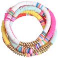 thumbnail image 1 of MasteelfCA 5 Pcs Bracelet Naturel en Argile Polymère pour Femmes Coloré, 1 of 7