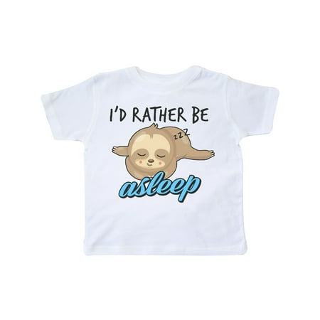

Inktastic Id Rather be Asleep with Sleeping Sloth Gift Toddler Boy or Toddler Girl T-Shirt