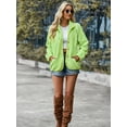 thumbnail image 6 of Yidarton 2022 winter new women's tops, fashionable sports women's coats, women's all-match casual tops, one piece for sale, fluorescent green XL, 6 of 8
