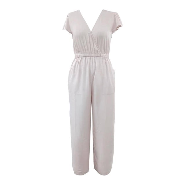 Ropa Playa Ocean Pacific para Mujer Jumpsuit Manga Corta Cuello V Rayas Rosa Talla CH