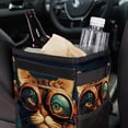 thumbnail image 6 of Cat Retro Car Trash Can with Foldable Lid, Leak-proof and Hanging Storage Bag - Trash Can for Car, Car Trash Bin, 6 of 6