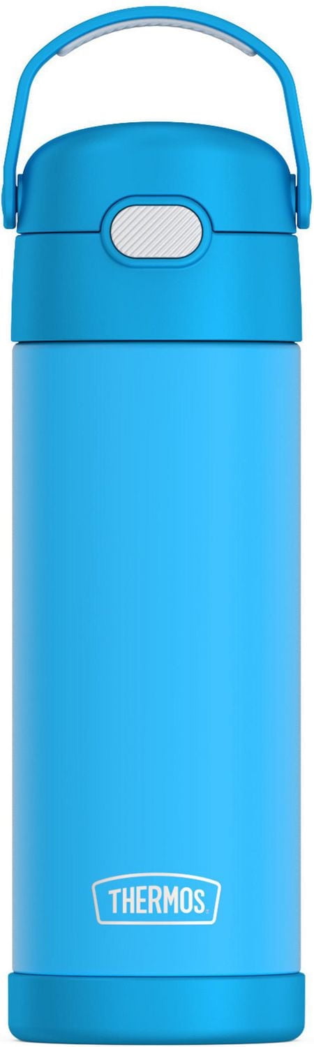 Thermos Kids Stainless Steel Vacuum Insulated Funtainer Water Bottle with Spout Lid, 470 ml, Electric Blue, 16 OZ, Blue
