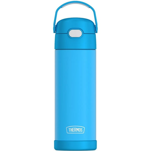Thermos Kids Stainless Steel Vacuum Insulated Funtainer Water Bottle with Spout Lid, 470 ml, Electric Blue