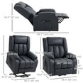 thumbnail image 3 of HOMCOM Lift Chair, Recliner Chair with Side Pockets, Remote Control, Grey, 3 of 10