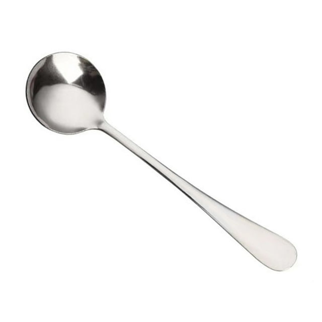 Cuillère Ronde en Acier Inoxydable pour les Repas Quotidiens à la Maison – Ensemble de Vaisselle Durable et Élégant pour un Usage Quotidien