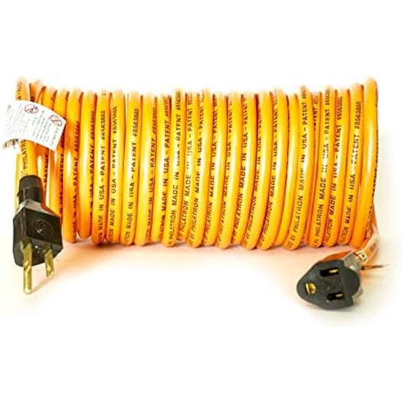 Philatron Flexy Coiled Extension Cord 14 Gauge 15 Amps - Extends From 10 In. To 20 Ft.$$Tools & Hardware Other