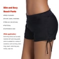 thumbnail image 4 of Soidarity Pantalones cortos de natación Pantalones de playa transpirables Pantalones recortados Absorción de sudor de secado rápido Traje de pierna Deportes acuáticos Negro L Soidarity OD020845-03B, 4 of 5