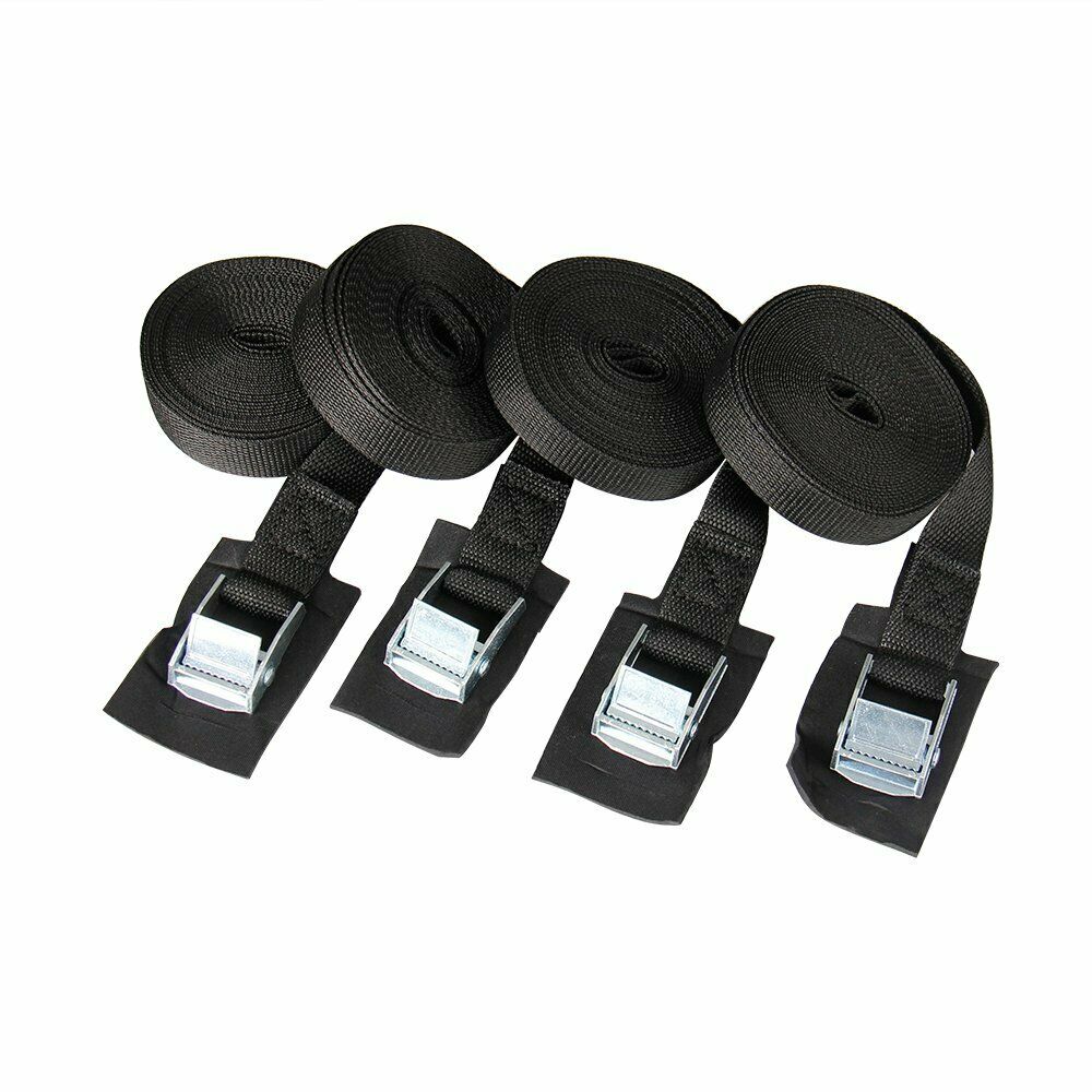4Pack 1" 16ft Tie Down Buckle Strap Car Lashing Strap Cargo Lock