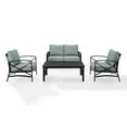 thumbnail image 4 of Crosley Furniture Kaplan 4Pc Fabric Sofa Set in Oil Rubbed Bronze/Mist Green, 4 of 8