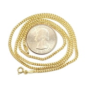 10K yellow gold 2mm thin Hollow Cuban Miami chain Necklace fine jewelry 20" 2.7g