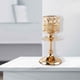thumbnail image 4 of Gold Plated Pillar Candlestick Stand Metal Crystal Votive Candle Holder for Table Centerpiece Wedding Christmas Ornament Housewarming Gift M, 4 of 6