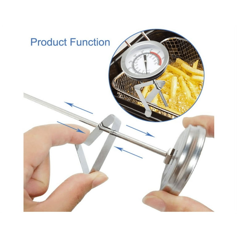 Oil Thermometer Deep Fry With Clip Candy Thermometer Long Fry Thermometer  For Turkey Fryer Tall Pots Beef Lamb Meat Food - Household Thermometers -  AliExpress