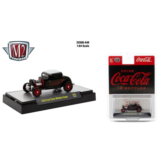 M2 Machines Coca-Cola Release A48 1932 Ford Three Window Coupe