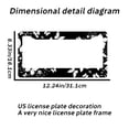 thumbnail image 2 of White Butterfly License Plate Prame Aluminum Auto Parts License Plate Decorative Screws Fit Standard 2 Holes 1 U.S. License Plate, 12.2x 6.3 Inch, 2 of 7