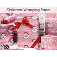 thumbnail image 6 of HOMERAL Christmas Wrapping Paper Roll - Pink Gift Wrap with Snowflakes, Santa Claus Head, and "HO" Letter - Perfect for Christmas - 17 Inch X 33 Feet, 6 of 8