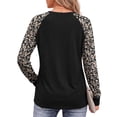 thumbnail image 4 of Fantaslook Women Long Sleeve Shirts Color Block Casual Tops Crewneck Fashion Fall Clothes, 4 of 8
