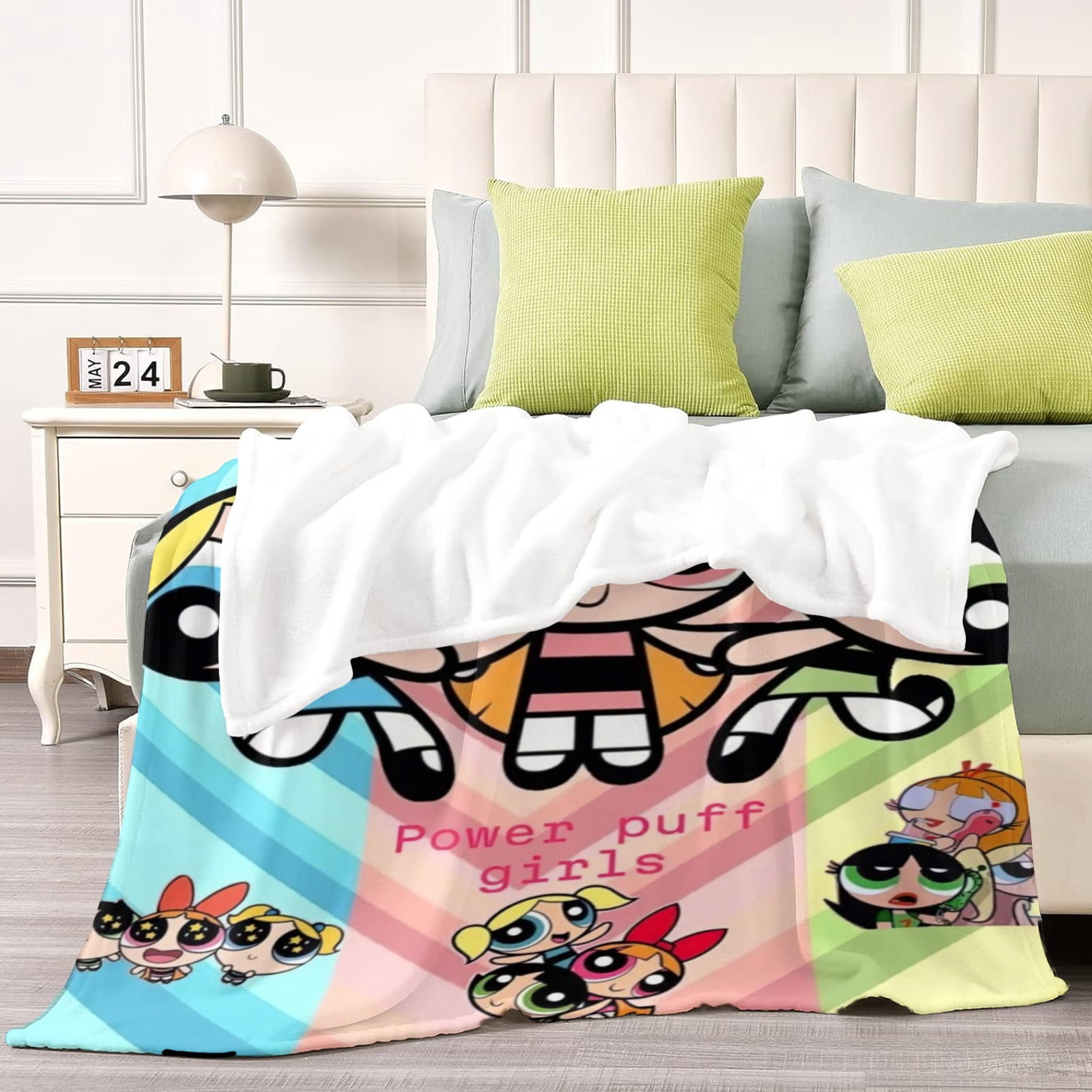 Powerpuff Girls Throw Blanket Gifts for Fans Lover Girls Boys Women Present Hoodie Him Bed 30"x40"