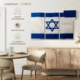 thumbnail image 5 of Elephant Stock Israel Flag Wall Art - Horizontal Multi Panel Canvas - Living Room Wall Decor - Flags Multi Panel - Blue And White Decor - 45" x 28", 5 of 8