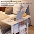 thumbnail image 5 of Portable Rolling Desk on Wheels Adjustable Height Mobile Computer Desk for Small Space Small Standing Desk with Storage Shelves for Home Office Study, 5 of 8