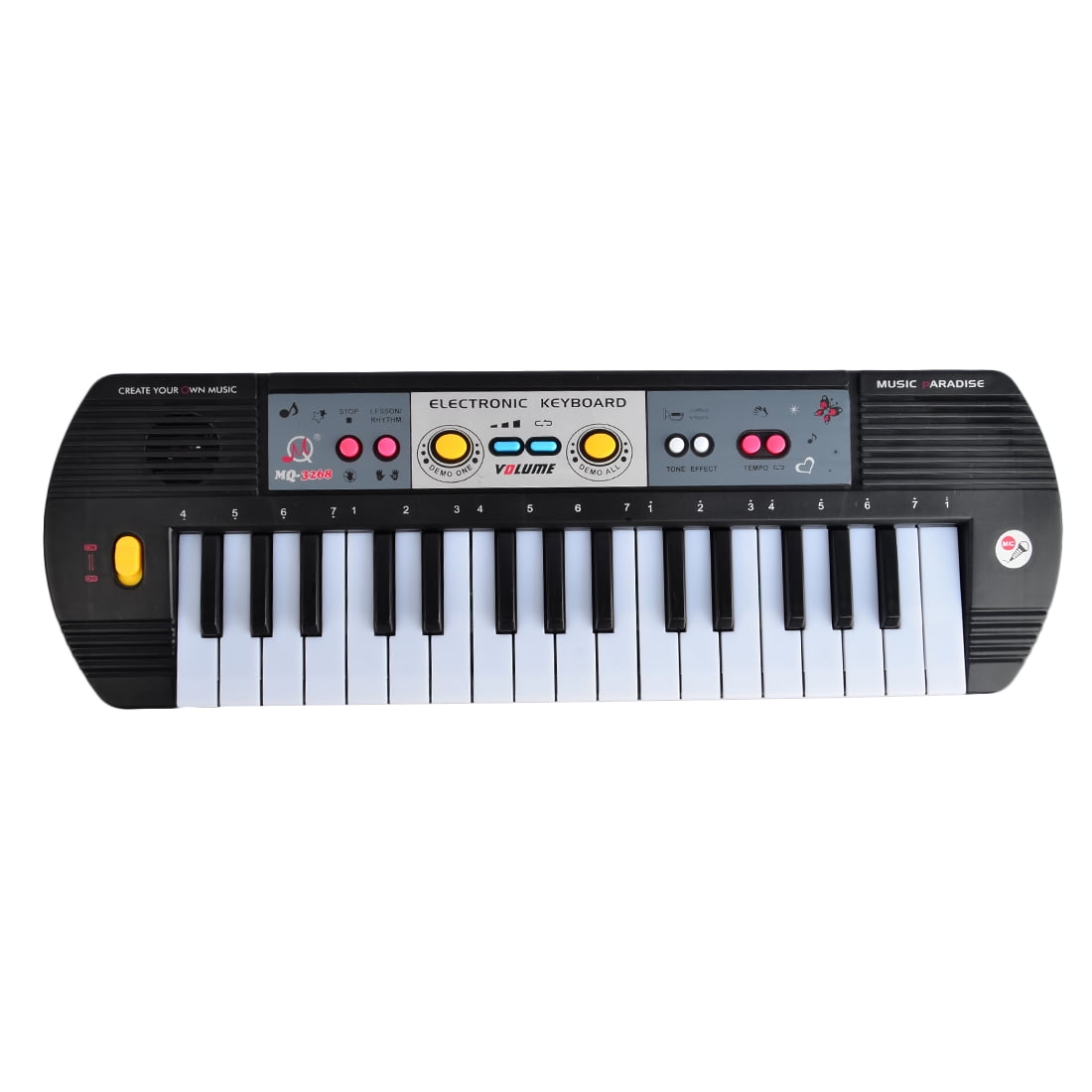 32 Key Electronic Keyboard Piano with Microphone Musical Toy for Children MQ3268 Black