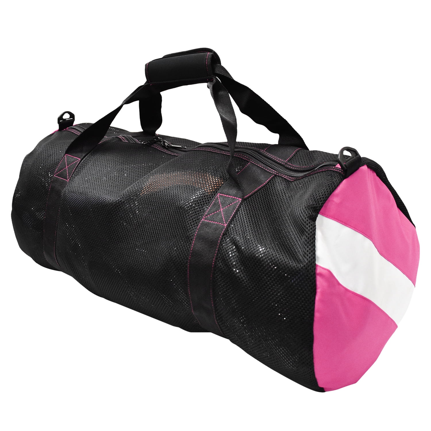 Heavy Duty Mesh Dive Bag Duffel Bag Storage Pouch for Diving Scuba Pink 
