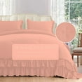 thumbnail image 3 of D.N.G. BEDDINGS 1 Piece Luxury 5 Inch Two Layer Ruffle Comforter Premium Super Soft, 800 TC, 100% Egyptian Cotton, Super Soft, Full/Queen Size Peach Color, 3 of 7