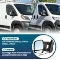 thumbnail image 2 of Unique Bargains 8Pins Right Passenger Side Mirror Replacement for Ram Promaster 1500 2500 3500 14-23 Power Door Mirror Assembly Heated w/ Turn Signal Extented Long Arm Replace#5VE96JXWAD, 2 of 7