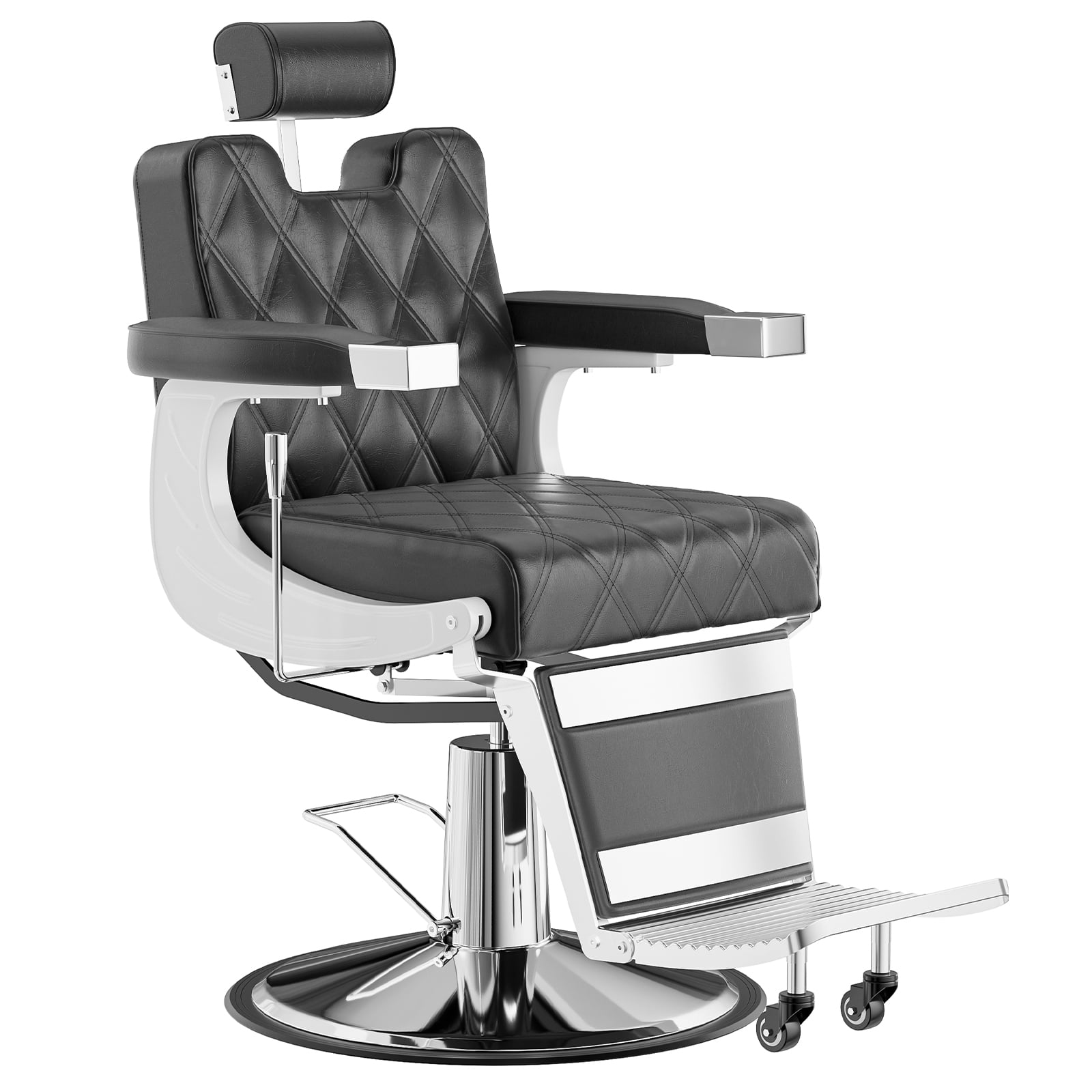 OmySalon Vintage Barber Chair Heavy Duty All Purpose Reclining Salon Chair, Hydraulic Pump