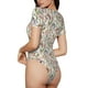 thumbnail image 2 of Balery Floral Body de cuello redondo de manga corta para mujer Tops de manga corta Tops básicos-Large, 2 of 7