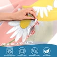 thumbnail image 3 of Yayeee Kitchen Curtains Tier Pair Light Filtering 27"x36" Rod Pocket Short Cafe Window Panel, Light Blue Daisy, 3 of 7