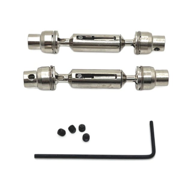 Juego de Eje de Transmisión Delantero y Trasero Mejorado para Coche RC para 1/16 C64 C74 Piezas Mejoradas para Coche RC Plata