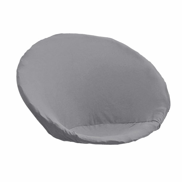 Funda para silla tipo platillo, funda elástica antideslizante de poliéster para silla tipo luna, para adultos Gris