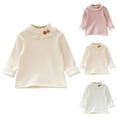 thumbnail image 2 of Qingpeng Girls Ruffled Turtleneck Knit Sweaters Casual Long Sleeves Thermal Tee Top, 2 of 9