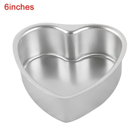 

6 Inch Heart Shape Cake Mold Aluminium Alloy DIY Mousse Pastry Mould Baking Pan Kitchen Tool