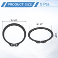 thumbnail image 2 of 5 Pack 1-3/8" Internal Retaining Ring Circlip, 65 Mn Spring Steel Internal Circlip Snap Rings C-Clips, Black, 2 of 6