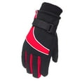 thumbnail image 2 of Dyfzdhu Winter Outdoor Kids Boys Girls Snow Skating Snowboarding Windproof Warm Ski Gloves Red, 2 of 3