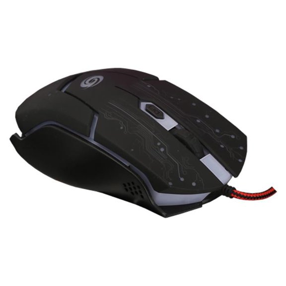 Mouse Gamer Tecnología Óptica, MXEGO-001, Tipo 7D, Alámbrico, Láser Óptico, Negro