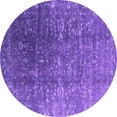 thumbnail image 1 of Ahgly Company Indoor Round Oriental Purple Industrial Area Rugs, 6' Round, 1 of 4