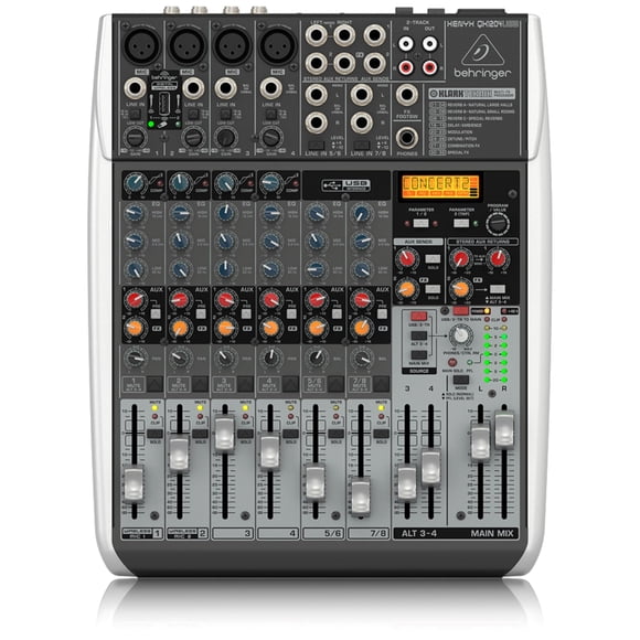 Mezclador Behringer Xenyx QX1204USB de 12 entradas con USB y efectos