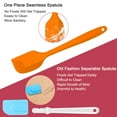 thumbnail image 3 of 5pcs Kitchen Cooking Silicone Spatula Set Heat Resistant Turners Scraper Baking Utensils Orange, 3 of 7